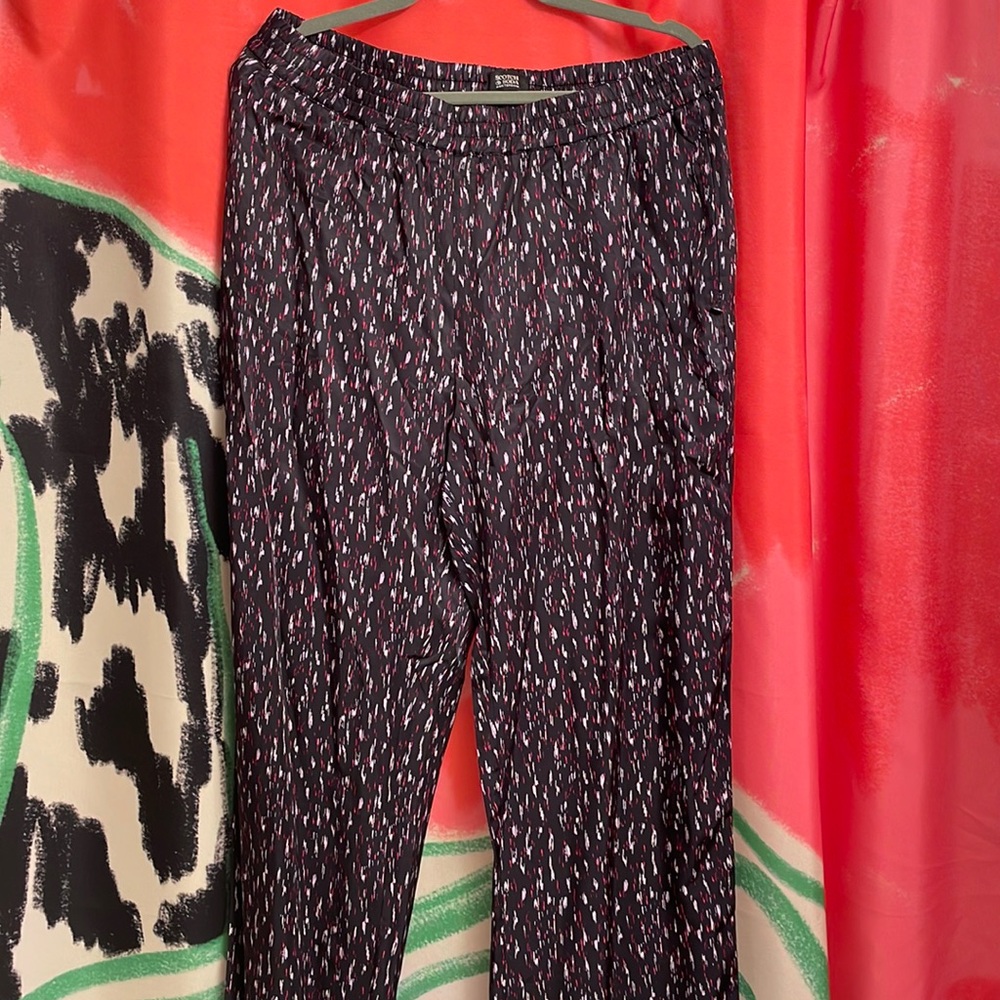 Scotch & Soda Gia mid-rise wide-leg elastic waist trousers